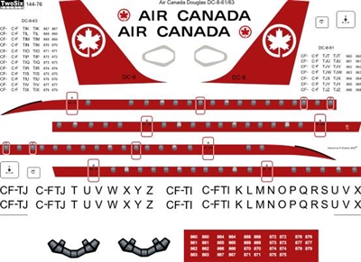1:144 Air Canada Douglas DC-8