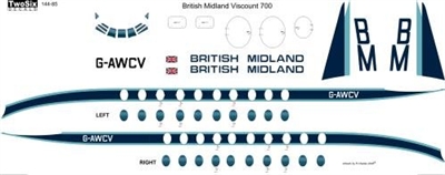 1:144 British Midland Vickers Viscount 800