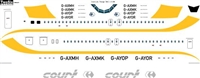 1:144 Court Line (yellow cs) BAC 1-11-500