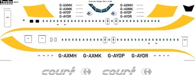 1:144 Court Line (yellow cs) BAC 1-11-500