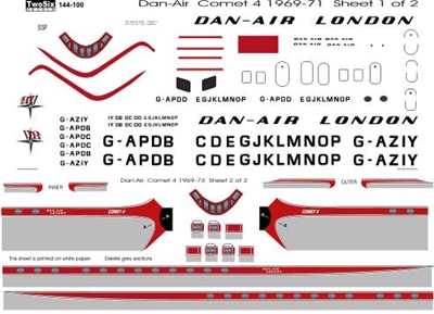1:144 Dan Air London Dh.106 Comet 4