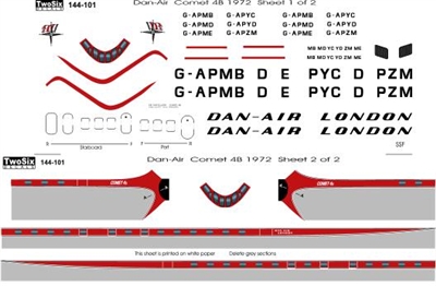 1:144 Dan Air London Dh.106 Comet 4B