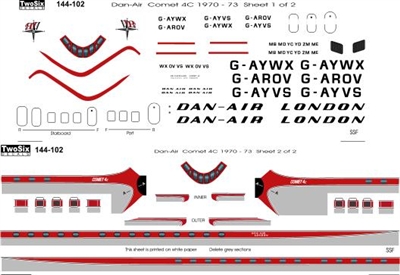 1:144 Dan Air London Dh.106 Comet 4C