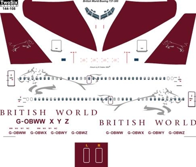 1:144 British World Boeing 737-300