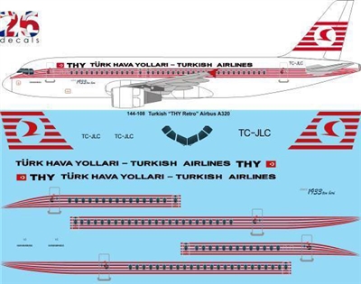 1:144 Thy (Turkish) 'Retro' Airbus A.320