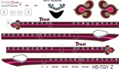 1:144 Thai International Douglas DC-8-63