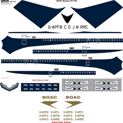 1:144 BOAC Boeing 707-336C/-436