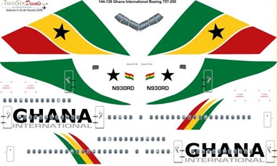 1:144 Ghana International Boeing 757-200