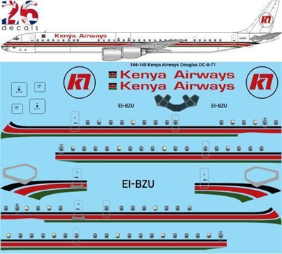 1:144 Kenya Airways Douglas DC-8-71