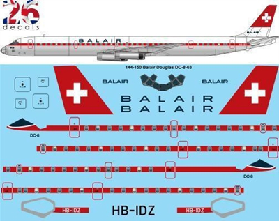 1:144 Balair Douglas DC-8-63