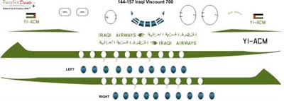 1:144 Iraqi Airways Vickers Viscount 700