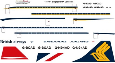 1:144 Singapore Airlines / British Airways BAC Sud Concorde