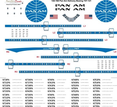 1:144 Pan Am (delivery) Boeing 747-121