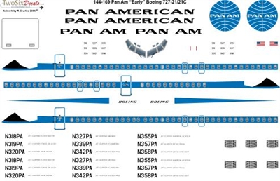 1:144 Pan Am Boeing 727-21/-21C