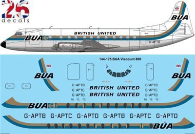 1:144 British United Vickers Viscount 800