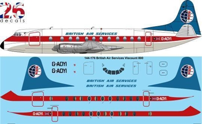1:144 British Air Services Vickers Viscount 800