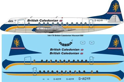1:144 British Caledonian Vickers Viscount 800