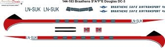 1:144 Braathens SAFE Douglas DC-3