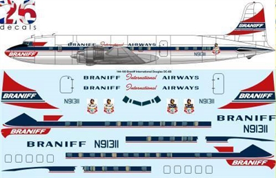 1:144 Braniff Douglas DC-6