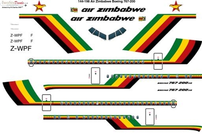 1:144 Air Zimbabwe Boeing 767-200