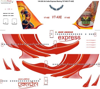 1:144 Air India Express Boeing 737-800 VT-AXE