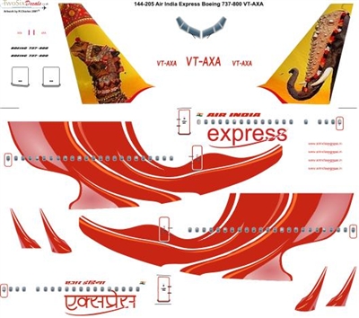 1:144 Air India Express Boeing 737-800 VT-AXA