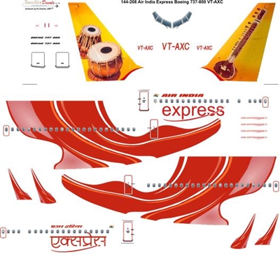 1:144 Air India Express Boeing 737-800 VT-AXC