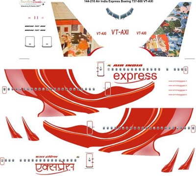 1:144 Air India Express Boeing 737-800 VT-AXI
