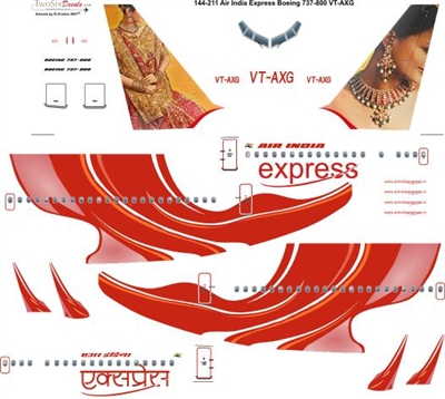 1:144 Air India Express Boeing 737-800 VT-AXG
