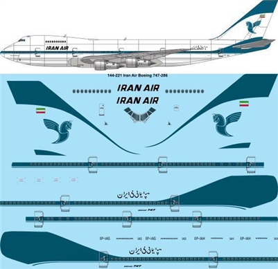 1:144 Iran Air Boeing 747-200B