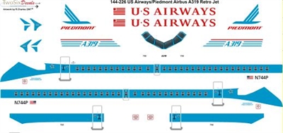 1:144 US Airways 'Piedmont Heritage' Airbus A.319