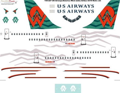 1:144 US Airways 'Retro' America West Airbus A.319