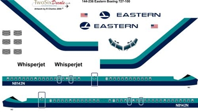 1:144 Eastern Airlines Boeing 727-100