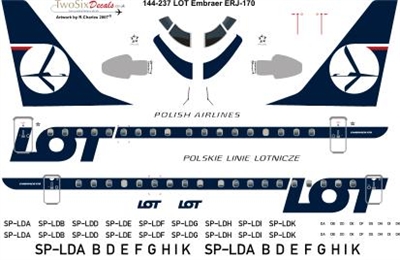 1:144 LOT Polish Embraer 170