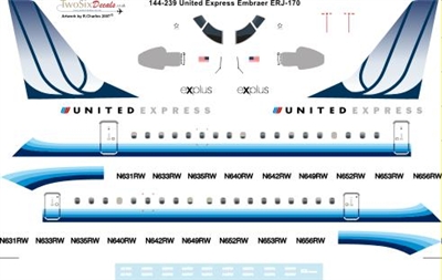 1:144 United Express Embraer 170