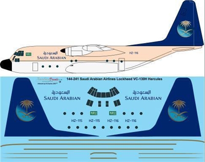 1:144 Saudi Arabian (current cs) VC-130H Hercules