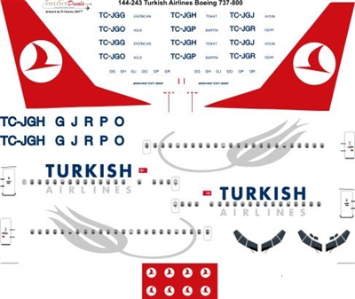 1:144 Turkish Airlines Boeing 737-800