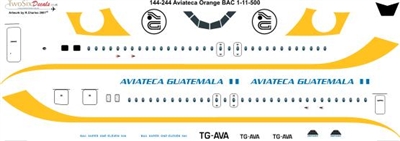 1:144 Aviateca (orange cs) BAC 1-11-500