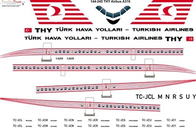 1:144 Turkish Airlines Airbus A.310-200/-300