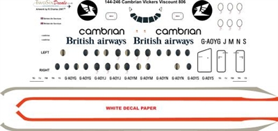 1:144 Cambrian (final cs) Vickers Viscount 800