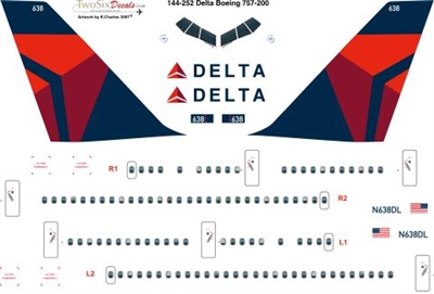 1:144 Delta Airlines (2007 cs) Boeing 757-200
