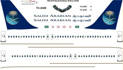 1:144 Saudi Arabian Airbus A.320