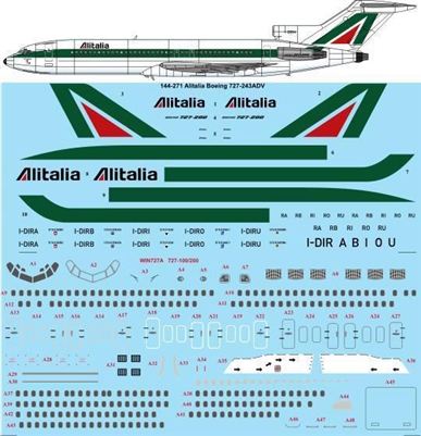 1:144 Alitalia Boeing 727-200