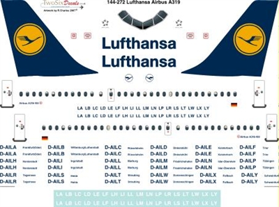 1:144 Lufthansa Airbus A.319