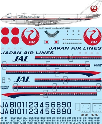 1:144 Japan Air Lines Boeing 747-200B