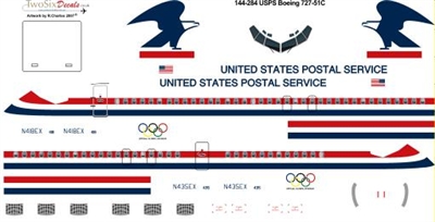 1:144 US Postal Service Boeing 727-100F