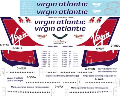 1:144 Virgin Atlantic Airbus A.340-300