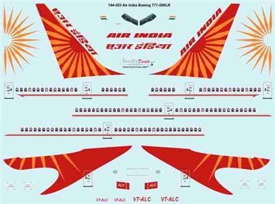 1:144 Air India (2007 cs) Boeing 777-200
