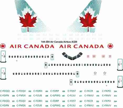 1:144 Air Canada (2006 cs) Airbus A.320