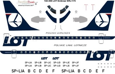1:144 LOT Polish Embraer 175